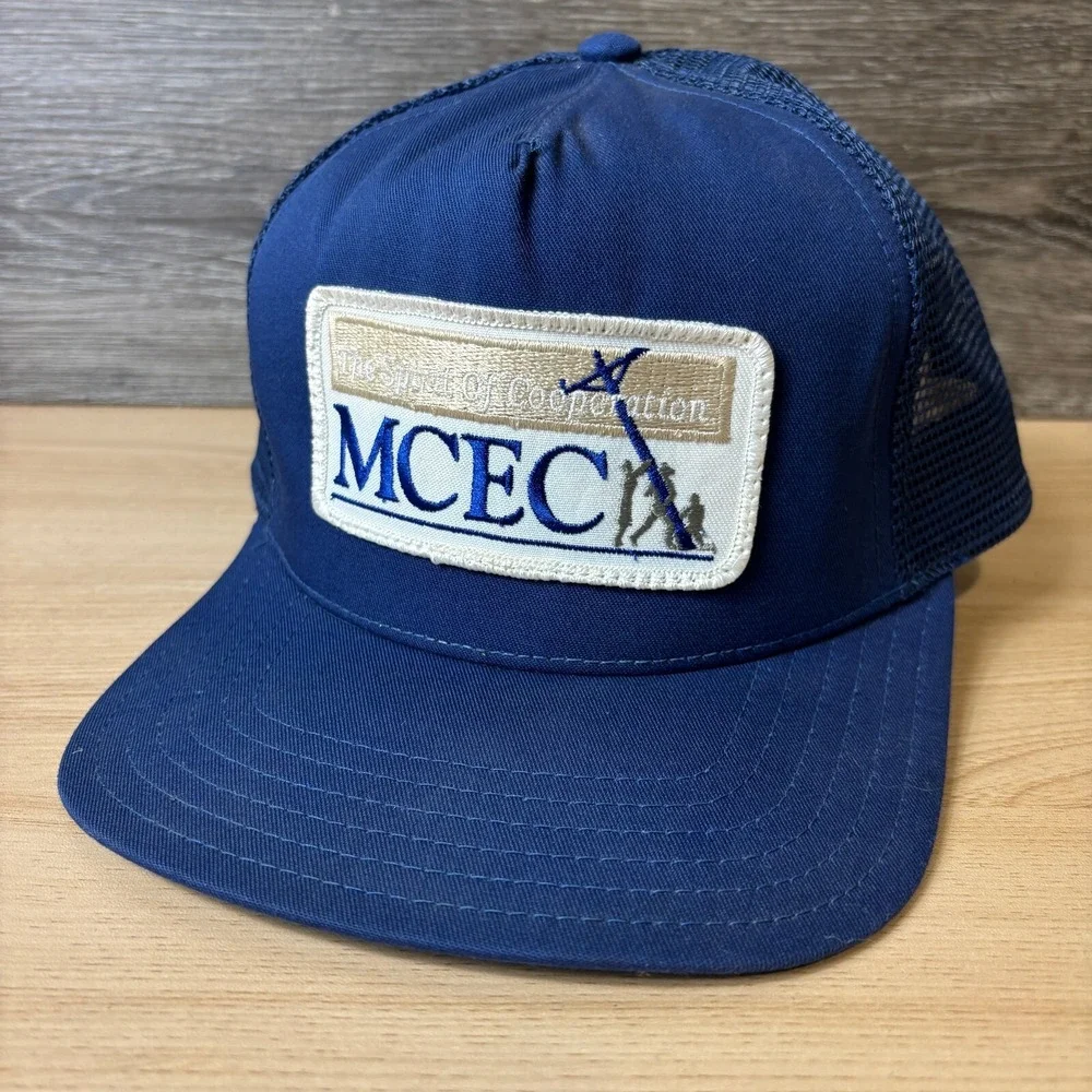 Vintage Mid Carolina Electric Cooperative Hat Cap‎ Snap Back Blue Trucker USA
